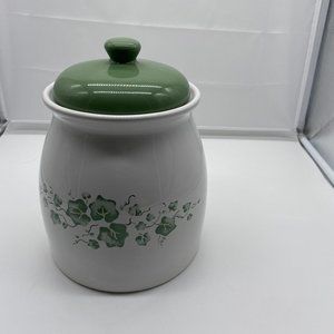 Vintage Jay Imports Corelle Callaway Extra  Large  Belled  Canister Jar XL